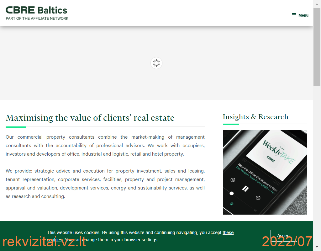 CPB Real Estate Services personnel. Rekvizitai.lt