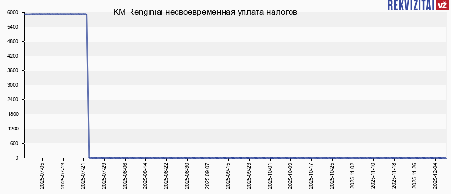 KM Renginiai несвоевременная уплата налогов
