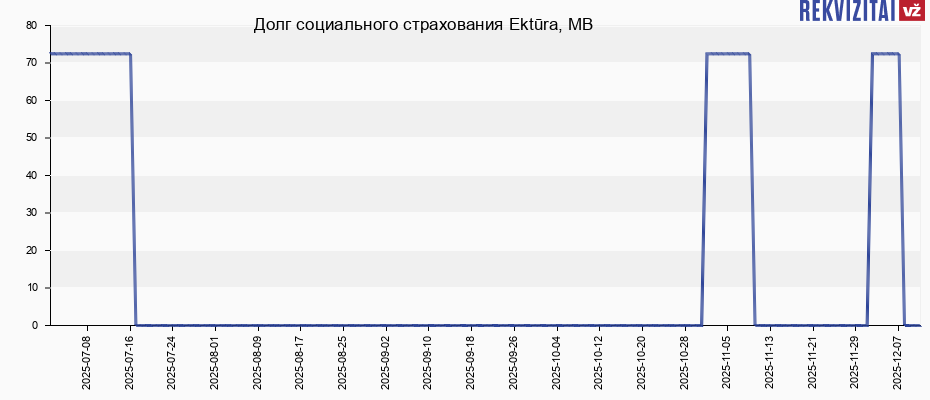 Долг социального страхования Ektūra, MB