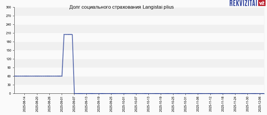Долг социального страхования Langistai plius