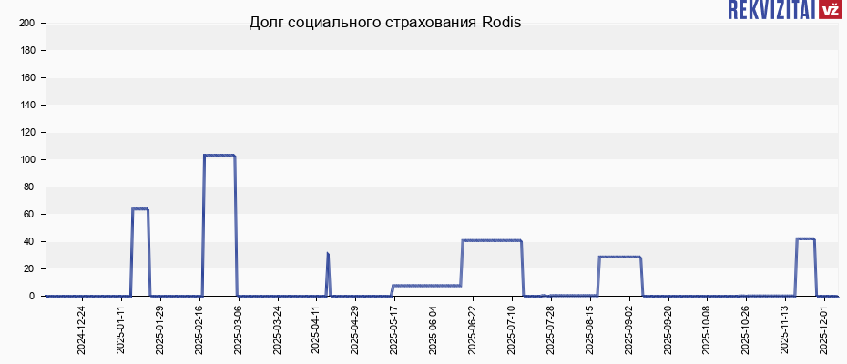 Долг социального страхования Rodis