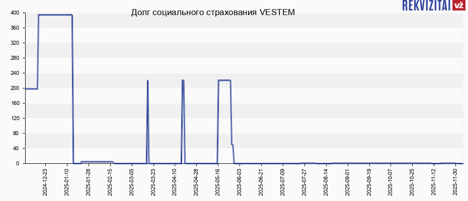 Долг социального страхования VESTEM