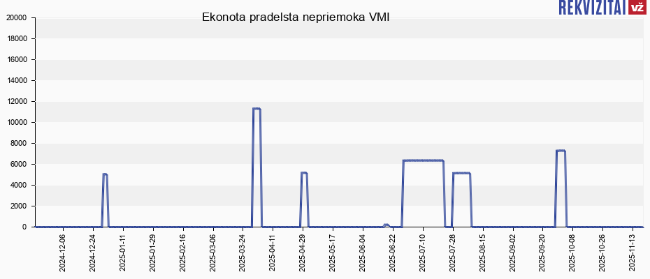 Ekonota pradelsta nepriemoka VMI
